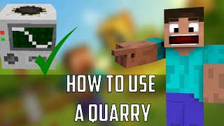 HOW TO USE A QUARRY BUILDCRAFT  QUARRY TEKKIT TUTORIAL  HOW TO USE THE TEKKITMINECRAFT QUARRY [upl. by Htbazile715]