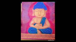 Buddha art by oil pastels 🙏🙏🕊️☺️hsart painting hsartistlabhpart [upl. by Eigna]