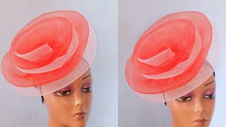 How to create this spiral crinoline design  Diy  Crinoline Fascinator Design [upl. by Saphra800]