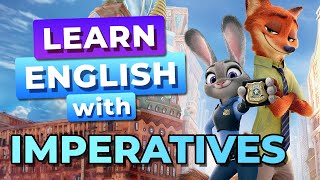 IMPERATIVOS en Inglés en Zootopia 5x  Aprende Inglés con Zootopia [upl. by Atnohsal]