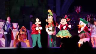 Full Mickeys Most Merriest Celebration castle stage show [upl. by Etnoled]