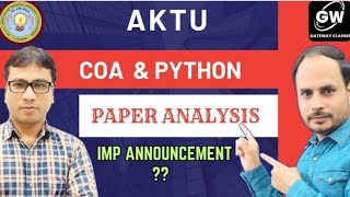 COA PYTHON ANALYSIS I NEXT SEM COURSES [upl. by Haze684]