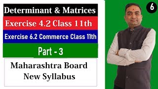 Determinants and Matrices Exercise 42 Exercise 62 Commerce Class 11th Part 3 [upl. by Chuah]