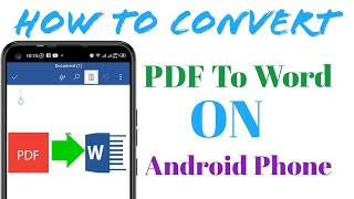 How To Convert PDF To MS Word On Android Phone  Convert PDF To Docx On Mobile Phone [upl. by Nohtan655]