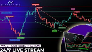 Live Bitcoin amp Ethereum 15 Min Signals And Technical Analysis ChartPrime [upl. by Arza]