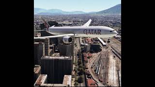 Qatar Boeing 777 fly low [upl. by Asquith]