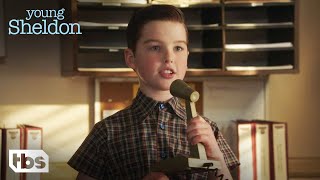 Sheldon Invites The School To A Nobel Prize Party Clip  Young Sheldon  TBS [upl. by Varick]