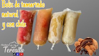 Bolis refrescantes para la venta Tamarindo natural y Tamarindo con chile [upl. by Annawot]