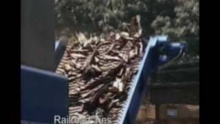 Wood Shredding Railroad Ties P [upl. by Ollecram]