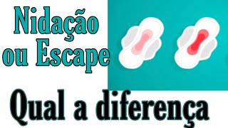 COMO É O SANGRAMENTO DE NIDAÇÃO E O DE ESCAPE [upl. by Mikihisa]