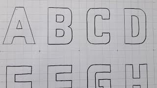 2d Drawing Capital Letter A To Z  How To Draw Alphabet Lettering A Z Easy Simple For Beginners [upl. by Artemisa]