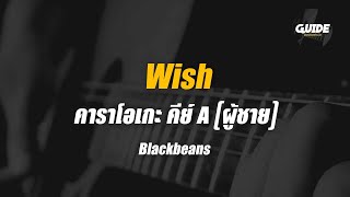 wish  black beans cover by Guide acoustic คาราโอเกะ กีต้าร์ คีย์ผู้ชาย [upl. by Yrannav]