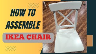 IKEA INGOLF Dinning Chair Assembly  Step by Step Tutorial [upl. by Patnode542]