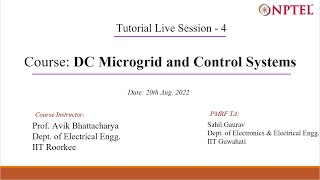 Week  4  Session  4  NPTEL Tutorial  DC Microgrid and Control Systems [upl. by Nosreffej790]