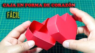 CAJA CON FORMA DE CORAZON  HEART BOX  FACIL DE ARMAR  Danteclcraft [upl. by Pettit]