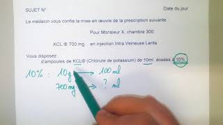 Calcul PM Medicament dosé à 10 [upl. by Mercuri]