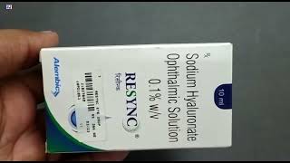 Resync Eye Drops  Sodium Hyaluronate Ophthalmic Solution 01WV Uses  Resync eye drops Uses Dose [upl. by Seadon]