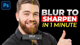 Increase Blur to Sharpen Better on Photoshop  Photoshop Trick [upl. by Ataymik]