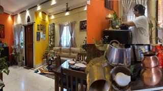 Living Room Decor Change for Ganesh Puja ❤️ bengalivlog [upl. by Conant]