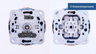 Gira dimmer met pulsdrukker in een hotelschakeling aansluiten  Howto met Elektrototaalmarktnl [upl. by Barncard721]