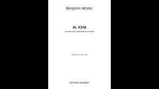 Benjamin Attahir  AL ICHA 2020 cello concerto score video [upl. by Arrait609]