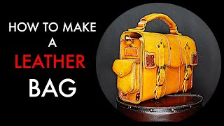 How to Make a Leather Bag DIY Tutorial and Pattern Download [upl. by Yim277]