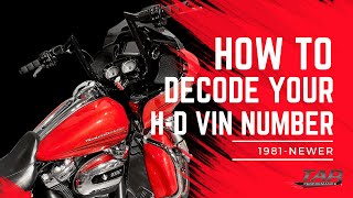 Harley Davidson VIN Decoder  How to Decipher Your Motorcycles Unique Identification Number [upl. by Shippee320]