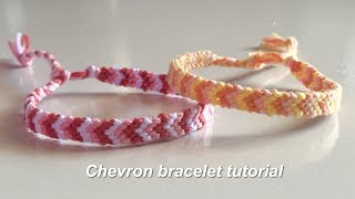 How to make chevron friendship bracelet  yarnivora [upl. by Hbahsur579]