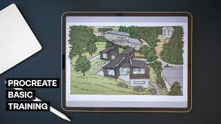 Intro to Sketching on the iPad for Architects  Beginner Procreate Guide [upl. by Anilegnave776]