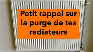 Purge Radiateur  Rappel des bases [upl. by Htaeh]