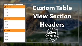 Custom Section Headers in Table View Xcode 8 Swift 3 [upl. by Mariska484]