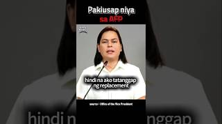 PAKIUSAP NIYA SA AFP SaraDuterte VPSara [upl. by Montagu394]