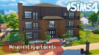 newcrest apartments w dog park amp community area rebuilding newcrest no cc sims 4 speed build [upl. by Zwick]