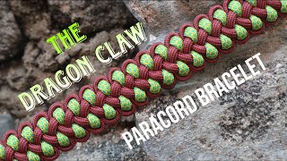 HOW TO MAKE DRAGON CLAW KNOT PARACORD BRACELET WITH BUCKLE PARACORD TUTORIAL DIY [upl. by Puff]