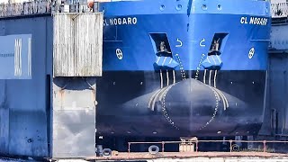 Neubau Frachter CL NOGARO IMO 9969493 EWD Schwimmdock brandnew cargo seaship in Emden floating dock [upl. by Orly]