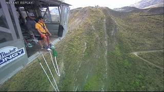 Bungy jump Nevis Queenstown New Zealand [upl. by Ahsirtak]