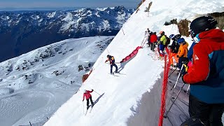 Gefährlichste SkiAbfahrt der Alpen Le Tunnel in Alpe dHuez ⚠️ [upl. by Assenab]