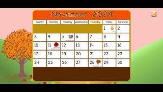 Starfall Calendar November 1 2024 [upl. by Alur]