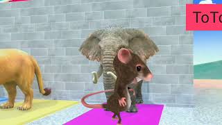 elephant or chuha 😍 Buffalo cow bear tiger 3d animals game funny 3 d animalsToto [upl. by Anai653]