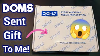 Gift From DOMS India 😲🤓 Unboxing My New Art amp Stationery Supplies 🌈 [upl. by Ased]