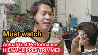 Actual Test Performance HIENA CLIPPER TRIMMER Recommend budget barber tools [upl. by Eekcaj28]