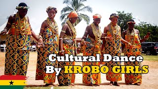 Odumase Krobo Festival Cultural dance display by beautiful Krobo girls  Ngmayem Festival [upl. by Attennhoj621]