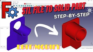 ✅How to modify STL file in FreeCAD  StepbyStep [upl. by Saffian]