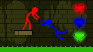 Watergirl and Fireboy Stickman Animation  COMPLETE EDITON [upl. by Adaynek]