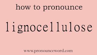 lignocellulose How to pronounce the english word lignocellulose Start with L Learn from me [upl. by Hbahsur]