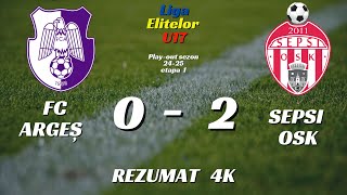 Rezumat 4K FC Arges 0  2 Sepsi OSK Elite U172008 playout Vest et1 [upl. by Johanna]