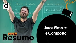 MATEMÁTICA JUROS SIMPLES E COMPOSTOS  MINUTO RESUMO  DESCOMPLICA [upl. by Yart]