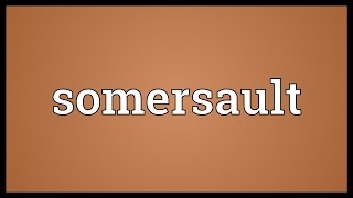 Somersault Meaning [upl. by Reinhart187]