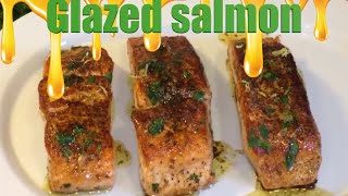 How to make Salmon Glazed with Brown butter lemon sauce [upl. by Enaywd]