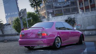 HONDA CIVIC 💖  FIVE M GTA V 🔥  ROCKTAR EDITOR 😈  CINEMATIC VIDEO ⚡️ [upl. by Yllus406]